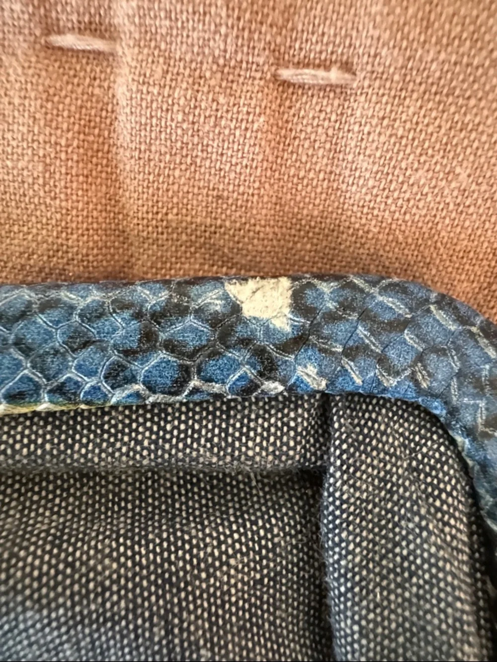 Multicolor Striped Snake-Print Chain Clutch - Picture 4 of 4